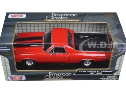 1970 Chevrolet El Camino SS 396 Red 1/24 Diecast Model Car Motormax 79347