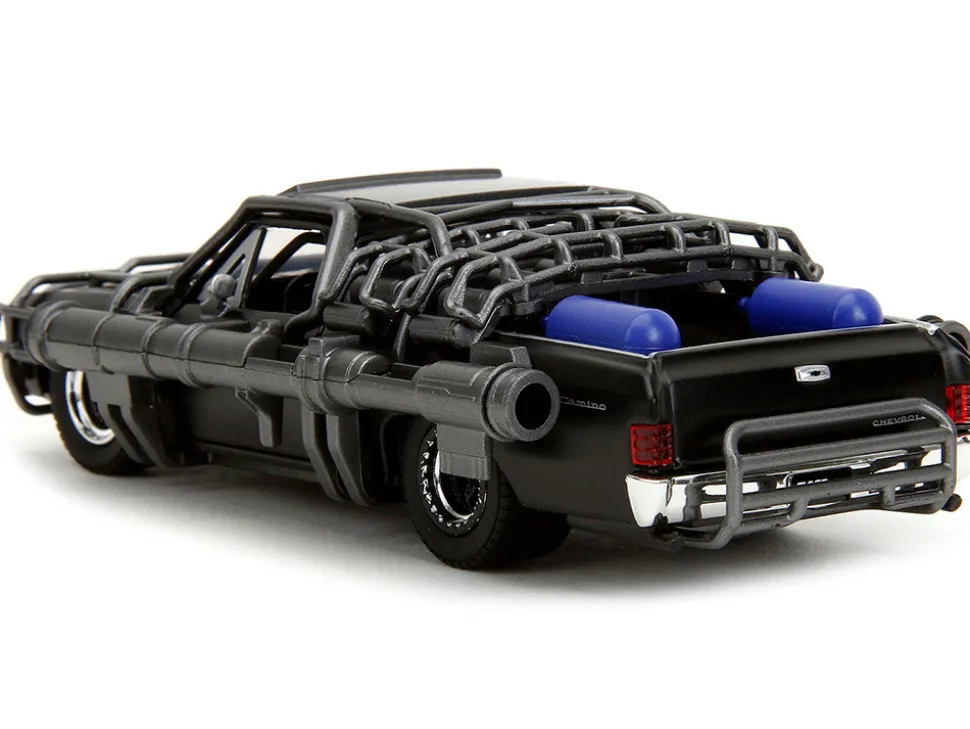 1967 Chevrolet El Camino with Cannons Matt Black Fast X 2023 Movie Fast & Furious Series 1/32 Diecast Model Car Jada 34733