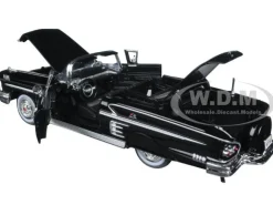 1958 Chevrolet Impala Black 1/24 Diecast Model Car Motormax 73267
