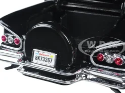 1958 Chevrolet Impala Black 1/24 Diecast Model Car Motormax 73267