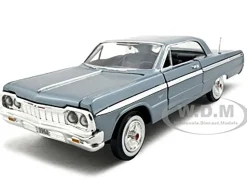 1964 Chevrolet Impala Blue 1/24 Diecast Model Car Motormax 73259