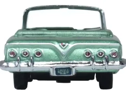 1961 Chevrolet Impala Convertible Arbor Green Metallic with Green Interior 1/87 (HO) Scale Diecast Model Car by Oxford Diecast