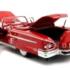 1958 Chevrolet Impala Red 1/24 Diecast Car Model Motormax 73267