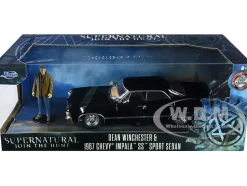 1967 Chevrolet Impala SS Sport Sedan Black Dean Winchester Diecast Figurine Supernatural 2005 2020 TV Series Hollywood Rides Series 1/24 Diecast Model Car Jada 32250