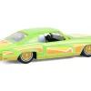 1970 Chevrolet Monte Carlo Lowrider "Michael Heralda Special Edition" Lime Green with Graphics "Hobby Exclusive" Series 1/64 Diecast Model Car by Greenlight