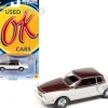 1980 Chevrolet Monte Carlo White and Dark Claret Brown Metallic Top and Hood Limited Edition to 3508 pieces Worldwide OK Used Cars 2023 Series 1/64 Diecast Model Car Johnny Lightning JLMC032-JLSP336A