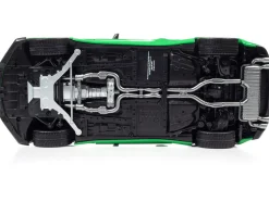 2017 Chevrolet Nickey Camaro SS 1LE Krypton Green with Matt Black Hood Black Stripes 1/18 Diecast Model Car Auto World AMM1276