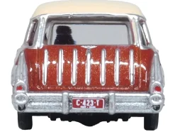 1957 Chevrolet Nomad Adobe Beige with Sierra Gold Top 1/87 (HO) Scale Diecast Model Car by Oxford Diecast
