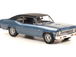 1969 Chevrolet Nova Blue with Black Vinyl Top The Mod Squad 1968 1973 TV Series Limited Edition 1/18 Diecast Model Car GMP 18973