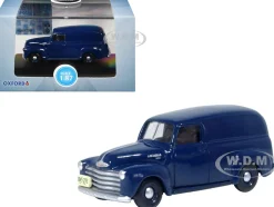 1950 Chevrolet Panel Van Mariner Blue 1/87 (HO) Scale Diecast Model Car by Oxford Diecast