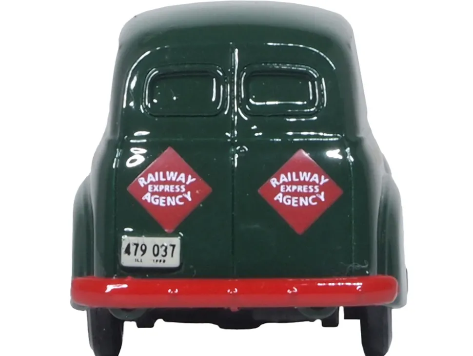 1950 Chevrolet Panel Van "Railway Express Agency" Dark Green 1/87 (HO) Scale Diecast Model Car by Oxford Diecast