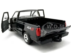 1992 Chevrolet Pickup SS 454 Black 1/24 Diecast Car Model Motormax 73203