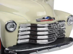 1950 Chevrolet 3100 Pickup Truck Harley Davidson 1/25 With 2001 FLSTS Heritage Springer Motorcycle 1/24 Diecast Model Maisto 32194