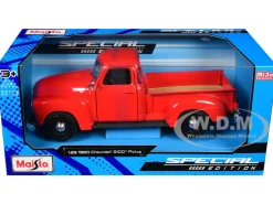 1950 Chevrolet 3100 Pick Up Truck Omaha Orange 1/25 Diecast Model Maisto 31952