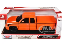 2006 Chevrolet Silverado Custom Pickup Truck Orange Metallic with Black Stripes 