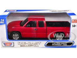 2006 Chevrolet Silverado 1500 Pickup Truck Red Metallic "Die-Cast Collection" Series 1/25 Diecast Model Car by Motormax