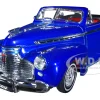1941 Chevrolet Special Deluxe Convertible Candy Blue Metallic Red Interior Low Rider Collection 1/24 Diecast Model Car Welly 22411