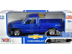 1992 Chevrolet 454 SS Pickup Truck Blue Metallic 1/24 Diecast Model Car Motormax 73203