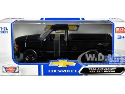 1992 Chevrolet 454 SS Pickup Truck Matt Black 1/24 Diecast Model Car Motormax 73203MTBK