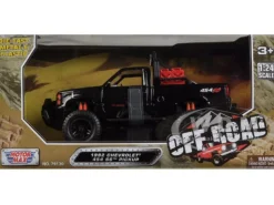 1992 Chevrolet 454 SS Pickup Truck Off Road Black 1/24 Diecast Model Motormax 79134