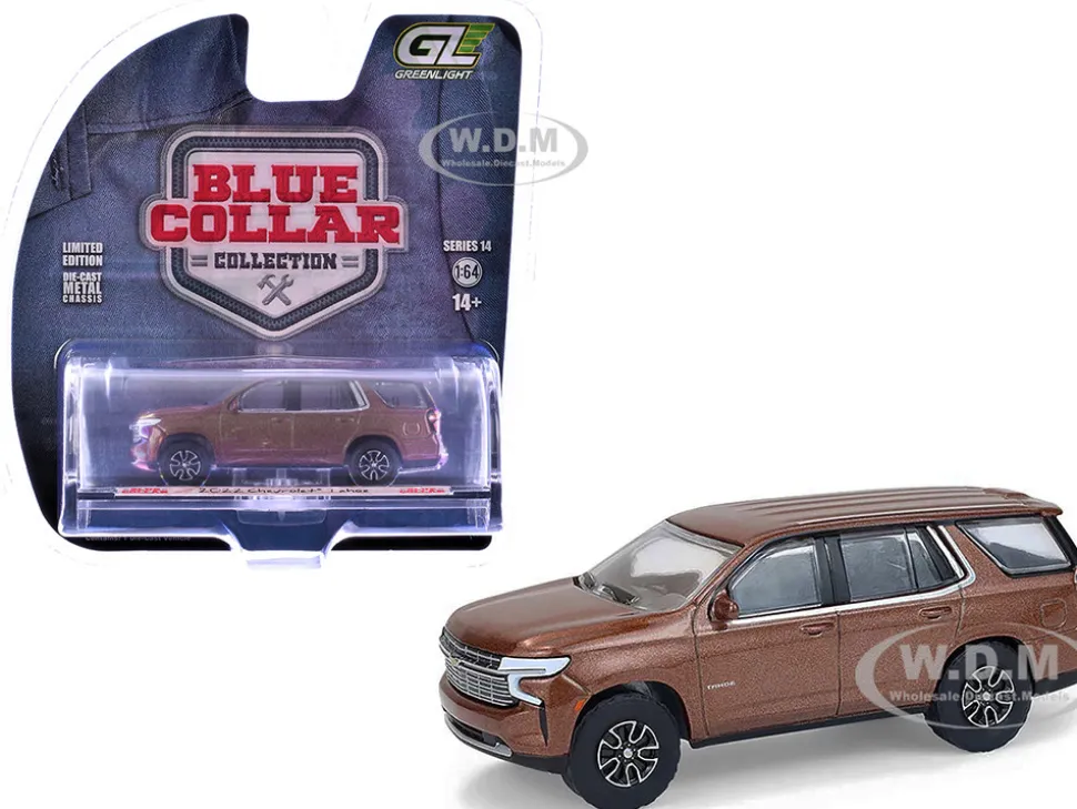 2022 Chevrolet Tahoe Auburn Metallic "Blue Collar Collection" Series 14 1/64 Diecast Model Car by Greenlight