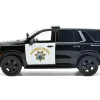 2025 Chevrolet Tahoe Police Pursuit Vehicle "California Highway Patrol" Black and White "Law Enforcement and Public Service" Series 1/24 Diecast Model Car by Motormax