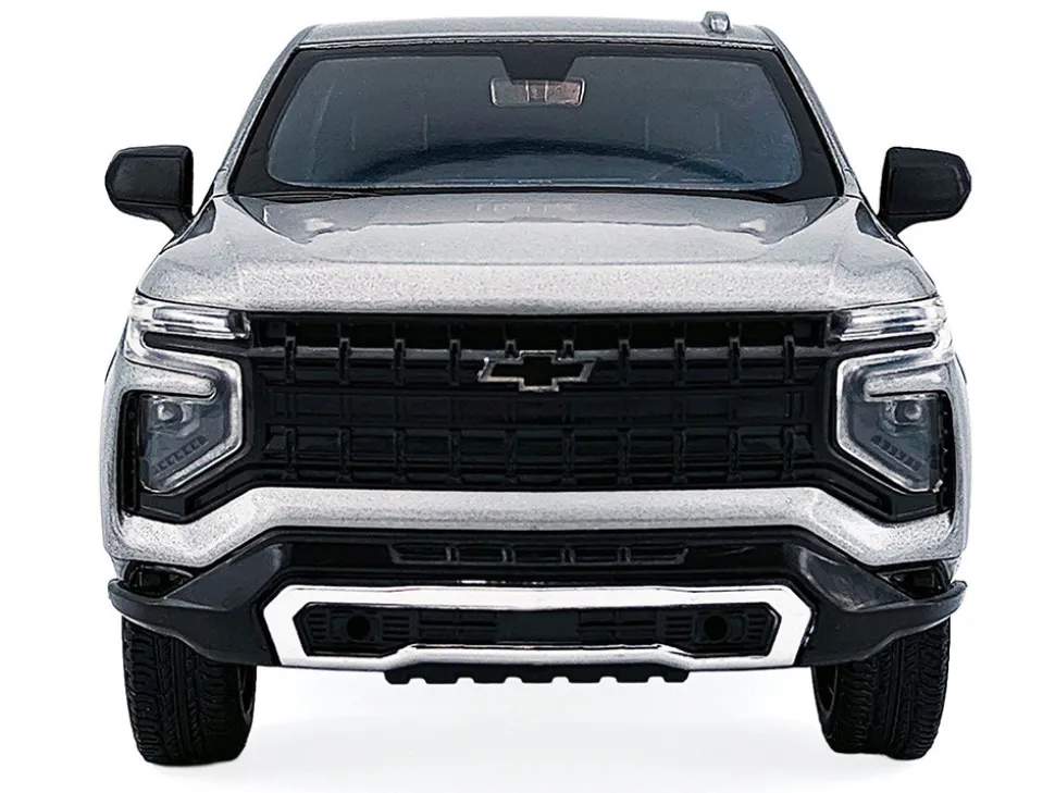 2025 Chevrolet Tahoe PPV Silver Metallic "Custom Builder's Kit - Law Enforcement and Public Service" Series 1/24 Diecast Model Car by Motormax