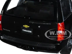 2008 Chevrolet Tahoe Unmarked Police Car Black White 1/24 Diecast Model Car Welly 22509