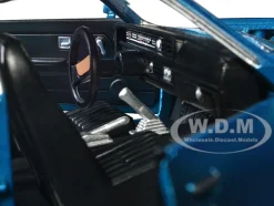 1974 Chevrolet Vega GT Blue Metallic with White Stripes Forgotten Classics Series 1/24 Diecast Model Car Motormax 79048BL