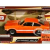 1974 Chevrolet Vega GT Orange Metallic with White Stripes Forgotten Classics Series 1/24 Diecast Model Car Motormax 79048OR