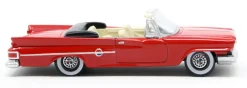 1961 Chrysler 300 Convertible Mardi Gras Red 1/87 HO Scale Diecast Model Car Oxford Diecast 87CC61001