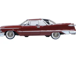 1959 Chrysler Imperial Crown 2 Door Hardtop Radiant Red with Black Top 1/87 (HO) Scale Diecast Model Car Oxford Diecast 87IC59003