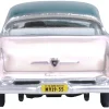 1955 Chrysler New Yorker Deluxe St. Regis Jade Green Metallic and Cream 1/87 (HO) Scale Diecast Model Car by Oxford Diecast