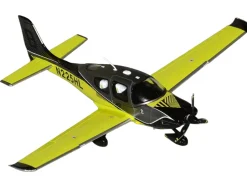 Cirrus SR22T Composite Aircraft (N225HL) Black and Neon Green