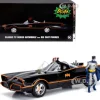 Classic TV Series Batmobile Working Lights Diecast Batman Robin Figures 80 Years Batman 1/18 Diecast Model Car Jada 98625