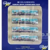 Cobus 3000 Passenger Bus White and Blue with Graphics US Airways Shuttle Bus Greener Transit 4 Piece Set 1/400 Diecast Models GeminiJets GJ1534