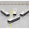 Cobus 3000 Passenger Bus White and Blue US Airways Shuttle Bus 4 Piece Set 1/400 Diecast Models GeminiJets GJ1533