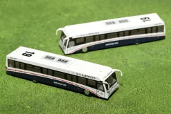 Cobus 3000 Passenger Bus White and Blue US Airways Shuttle Bus 2 Piece Set Gemini 200 Series Diecast Models GeminiJets G2USA573