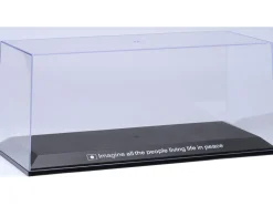 Collectible Display Show Case with Black Plastic Base and Gold 