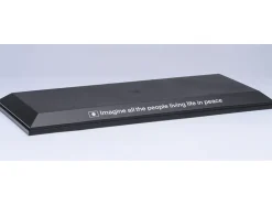 Collectible Display Show Case with Black Plastic Base and Gold 