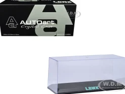 Collectible Display Show Case with Black Plastic Base and Green 