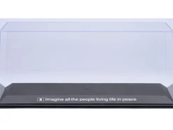 Collectible Display Show Case with Black Plastic Base and Green 