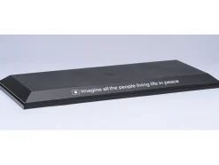 Collectible Display Show Case with Black Plastic Base and Green 