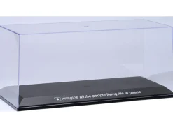 Collectible Display Show Case with Black Plastic Base and Green 