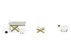 Container Loader 2 Vehicle Set White 1/500 Diecast Model by Herpa