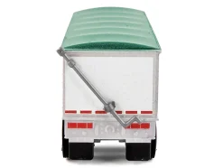 Covered Grain Trailer White with Green Tarp "SunGlo - Cargill" 1/87 (HO) Plastic Model Car by HO Logistics