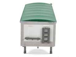 Covered Grain Trailer White with Green Tarp 