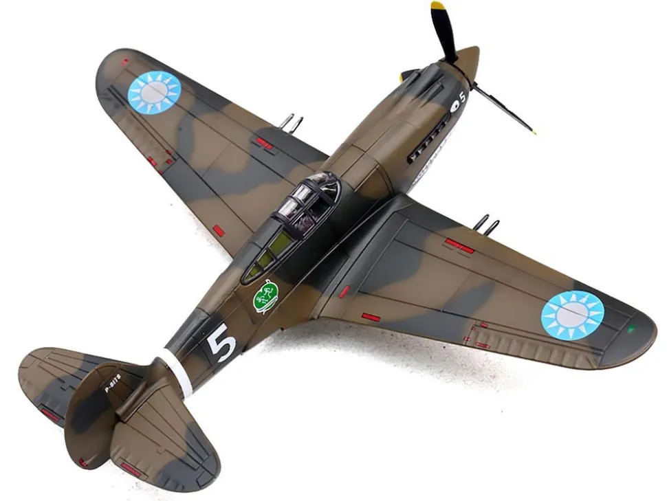 Curtiss P-40B/C Warhawk Fighter Aircraft "White 5, Charles Bond, 1st Squadron, Flying Tigers, Chinese Air Force" (1942) 1st American Volunteer Group 1/72 Diecast Model Airplane by Legion