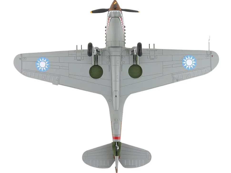 Curtiss P-40B Hawk 81-A2 Fighter-Bomber Aircraft "No.77, Robert Smith, 3rd Pursuit Squadron" (1941) American Volunteer Group in China "Air Power Series" 1/48 Diecast Model by Hobby Master