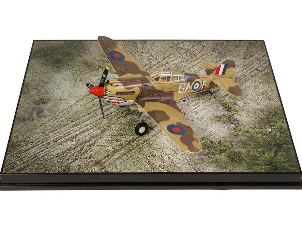 Curtiss P-40B Tomahawk MK IIB Aircraft Fighter 112 Squadron Royal Air Force AK402, GA-F North Africa October 1941 WW2 Aircrafts Series 1/72 Diecast Model Forces of Valor FOV-812060A